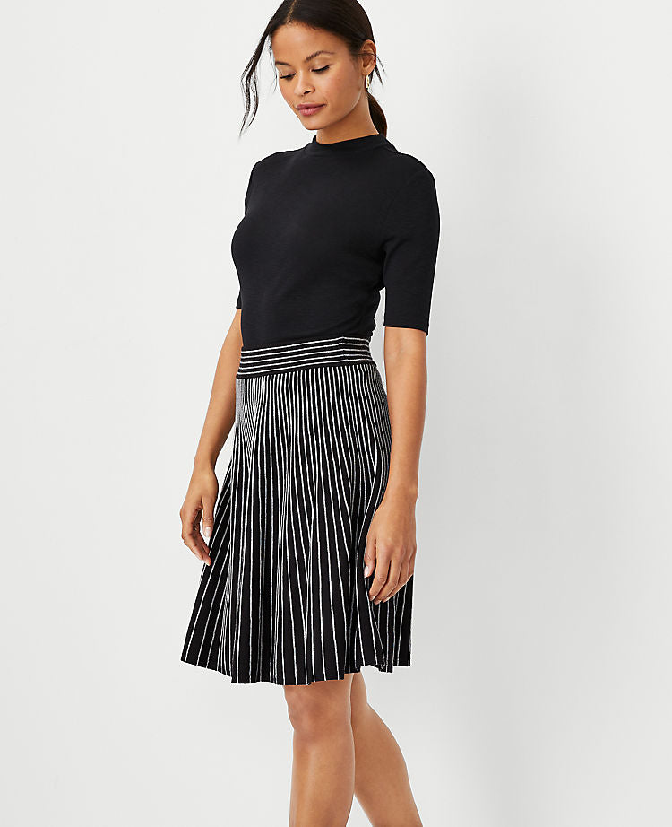 Top mit Ellenbogenärmeln und Mock Neck