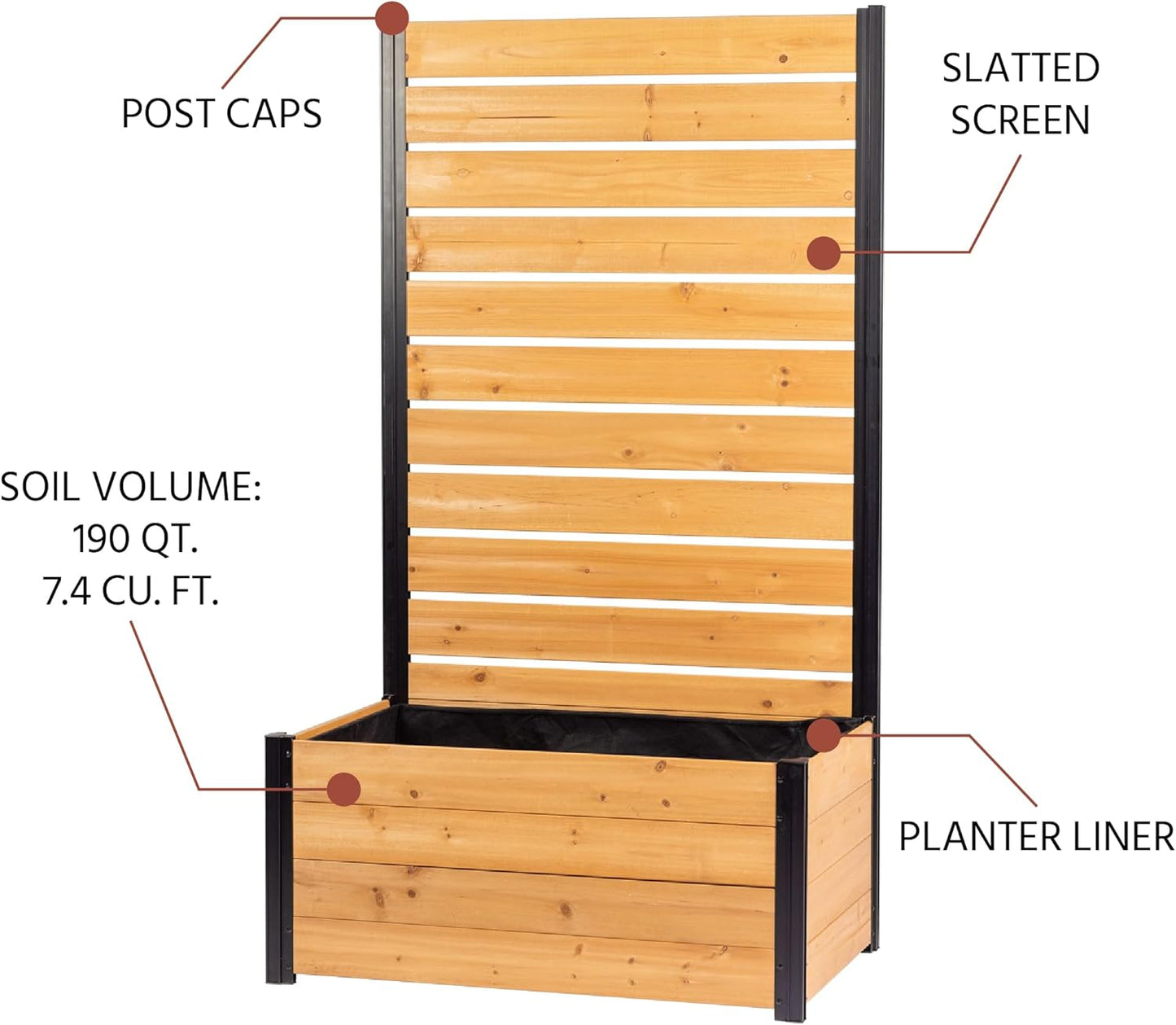 ??Planter boxes with trellis privacy screen