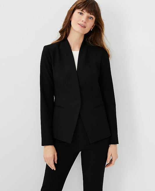 Le blazer sans manches en bi-stretch