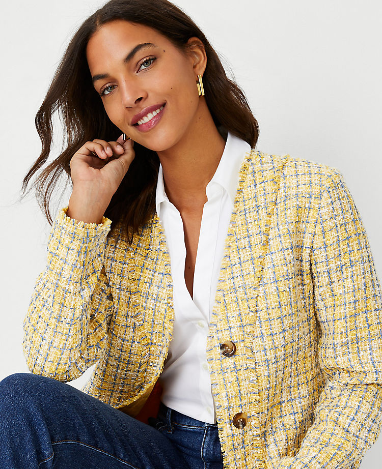 FRinge Tweed Cardigan Jacket