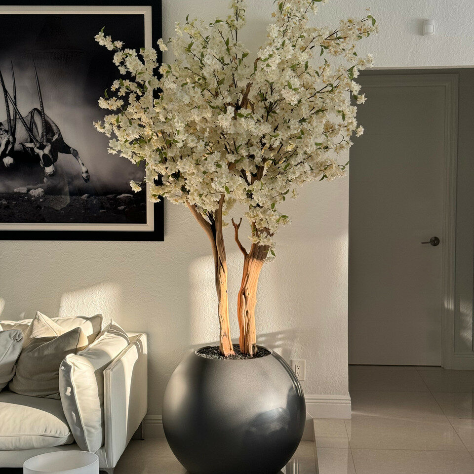 Home Artificial Flower Tree Decoration (with a flower pot)