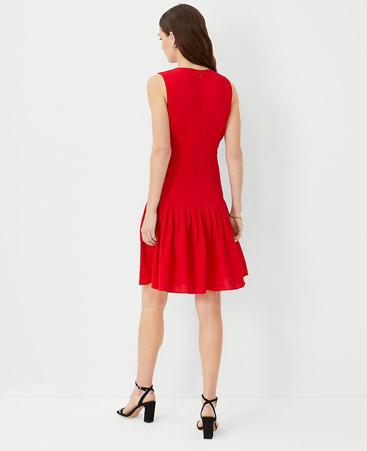 Robe patineuse plissée