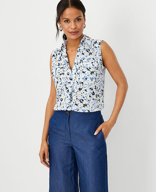 Chemise Aloha Florale sans Manches