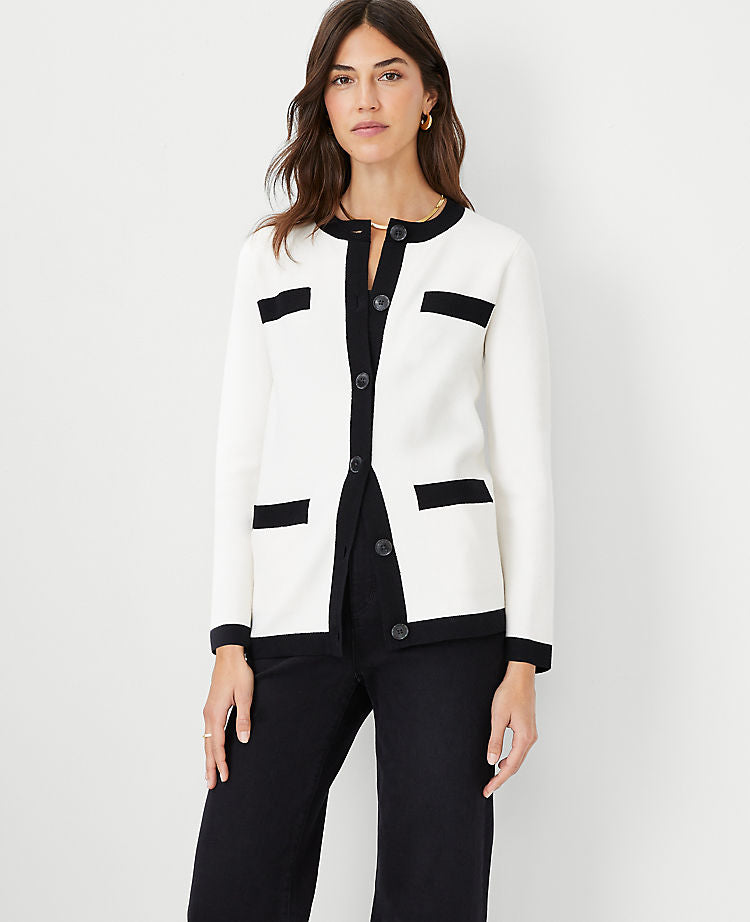 Cardigan à poches plaquées