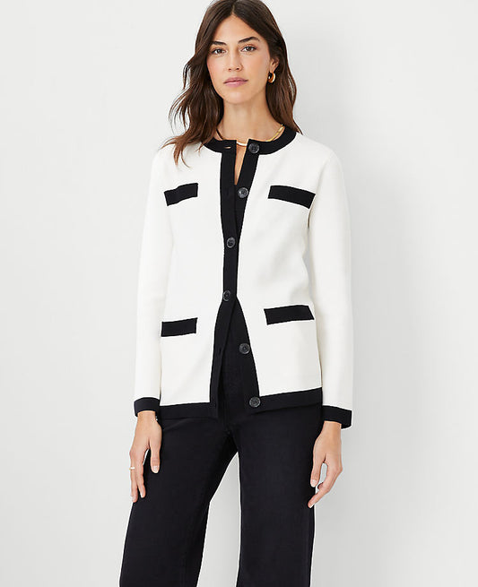 Cardigan à poches plaquées