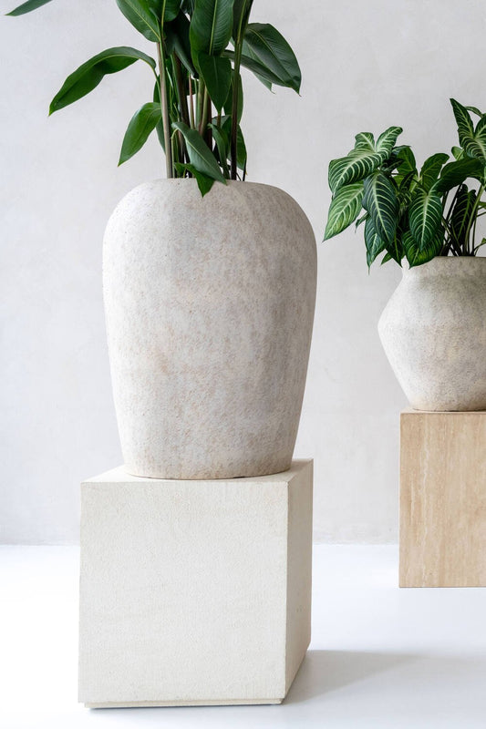 ZUMA L - VASE NATUREL - INTÉRIEUR BEIGE