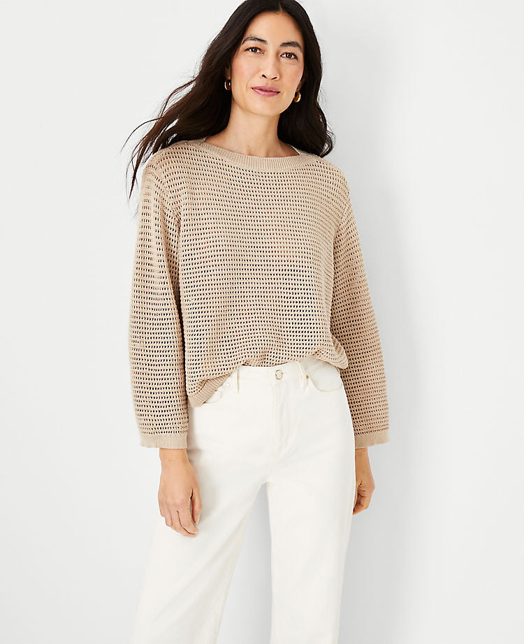 Mesh Stitch Relaxed Sweater