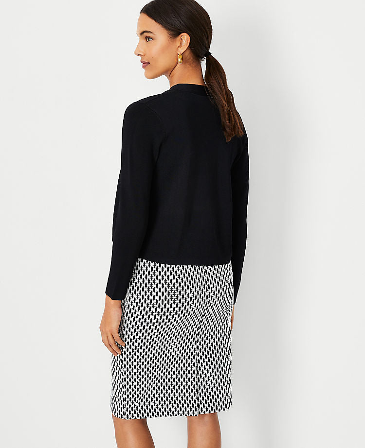 Gilet court ouvert en soie