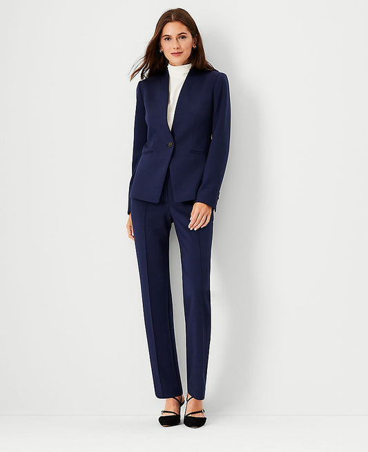 Le pantalon droit Sophia en maille double.