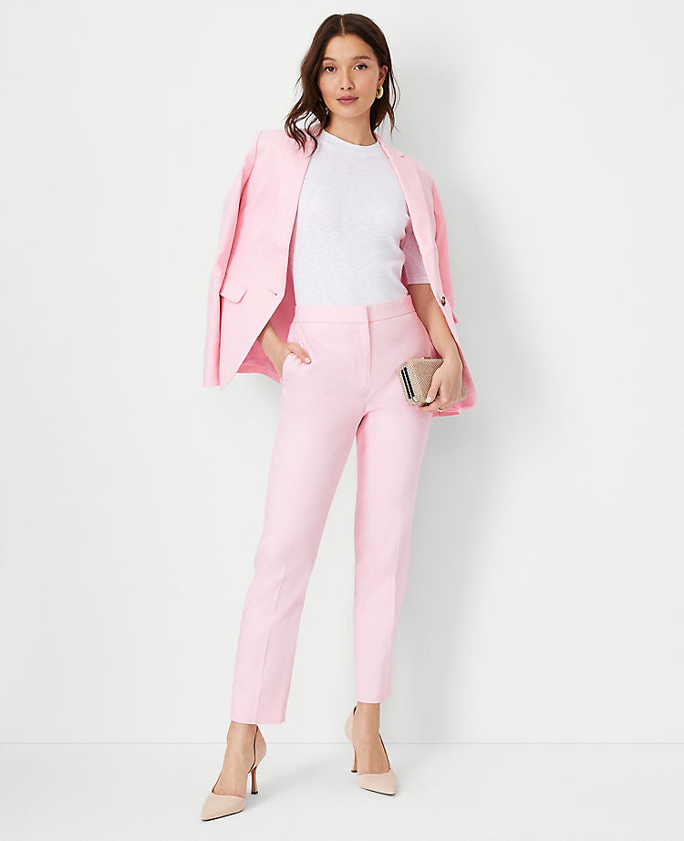 The Eva Ankle Pant in Linen Blend