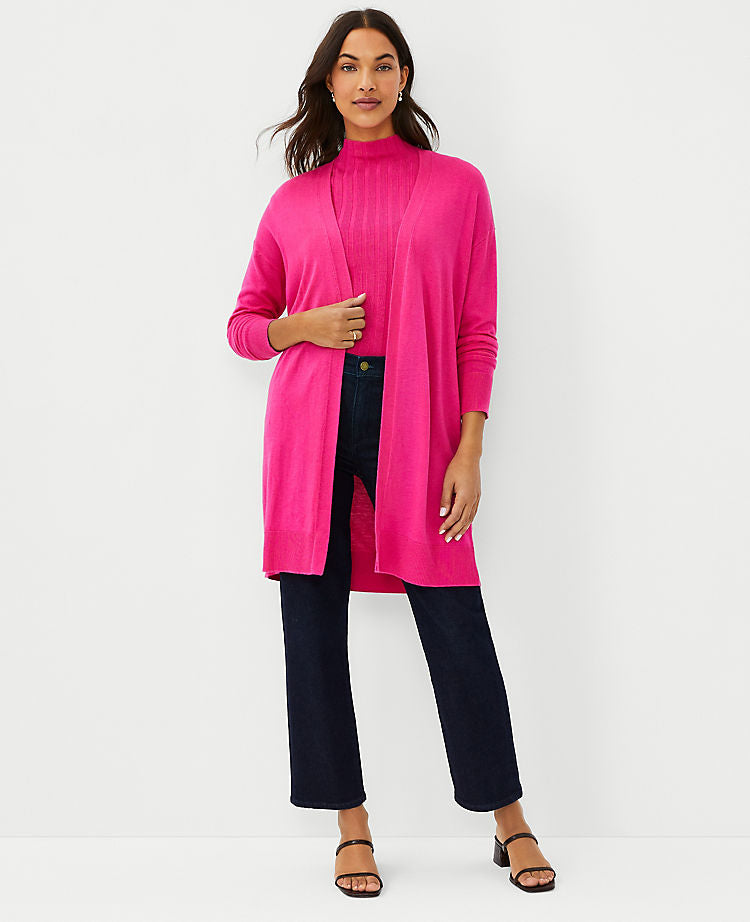 Offene Strickjacke