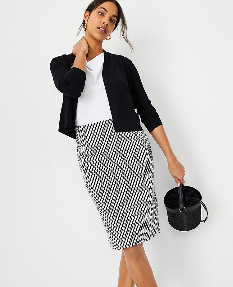 Gilet court ouvert en soie