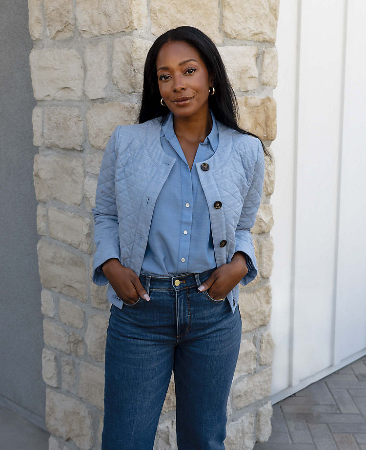 Framed Quilted Cropped Jacket