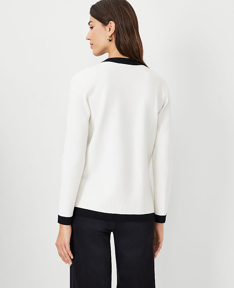 Cardigan à poches plaquées