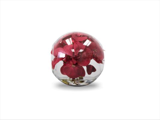 Vase Crosswinds de 10 po avec orchidées rouges