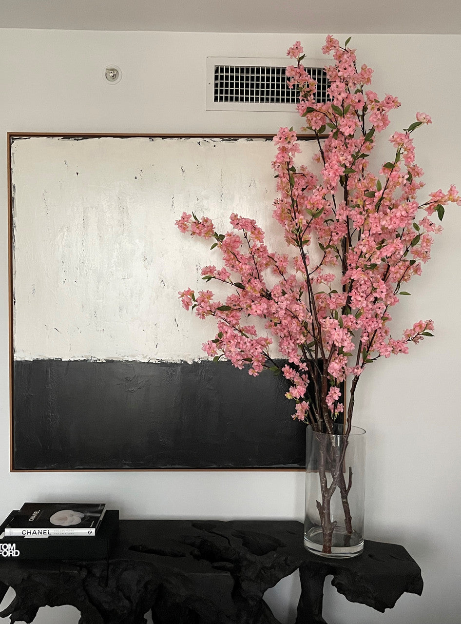 Cherry Blossoms in 16″ Glass Cylinder