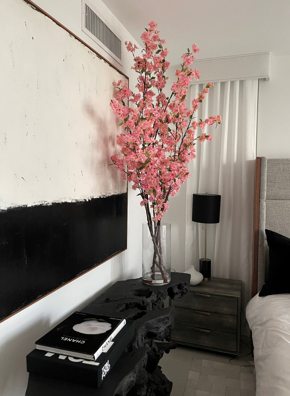 Cherry Blossoms in 16″ Glass Cylinder