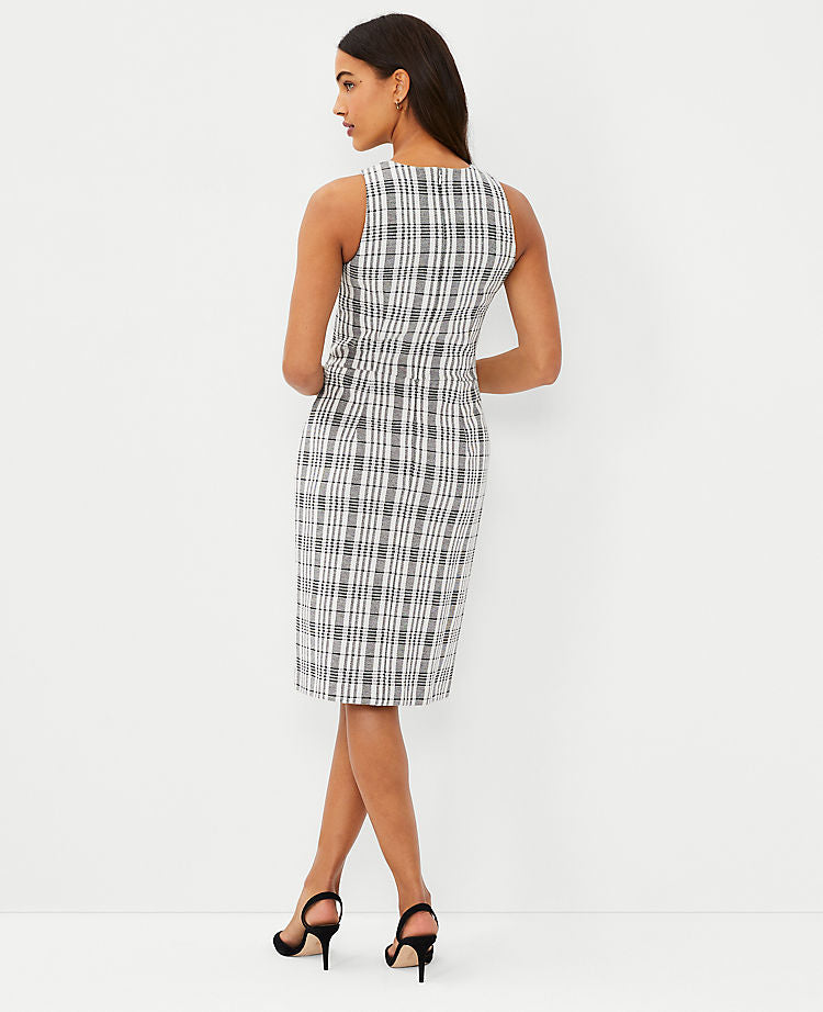 Robe fourreau à carreaux