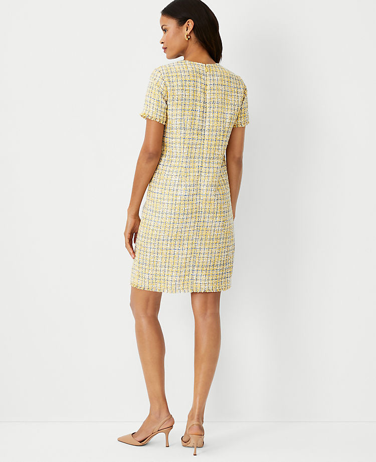 Tweed-Tee-Shift-Kleid