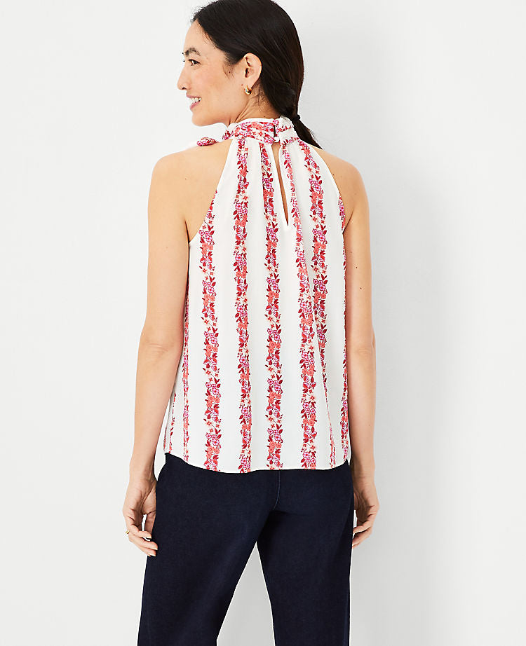 Blumen-Neckholder-Oberteil mit Schleife