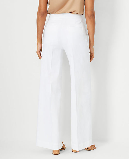 Le pantalon marin large en toile de coton