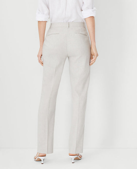 Le pantalon Sophia droit en mélange de lin - Coupe Courbe