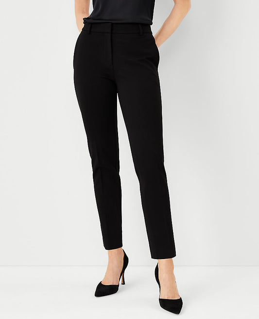 Le pantalon Eva à la cheville en twill tricoté