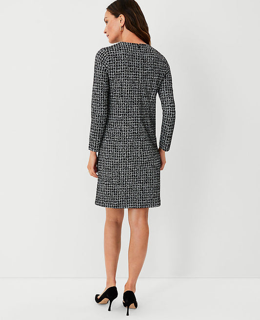 Robe chemise à carreaux avec boutons aux épaules