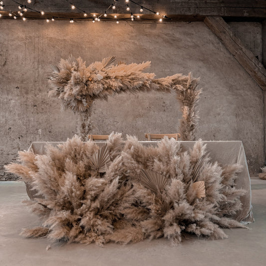 KING & QUEEN - PAMPAS WEDDING DECOR - EVENT STYLING