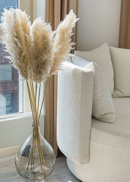 LUNA PAMPAS GRASS VASE - HOME DECOR