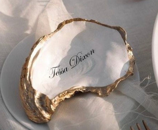 OYSTER NAMEPLATE - TABLE DECORATION - EVENT STYLING
