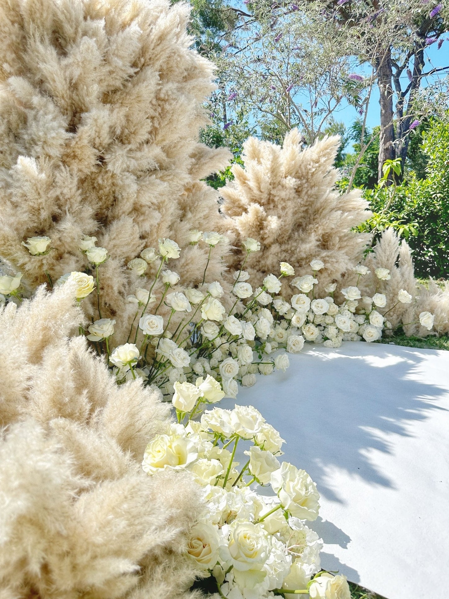 CIEL - DÉCOR EN HERBE DE LA PAMPA - MARIAGE BOHÈME