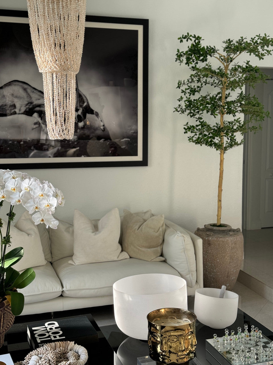 Parthenon Planter with 7′ Shady Lady Tree