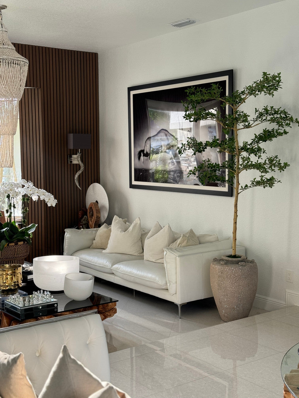 Parthenon Planter with 7′ Shady Lady Tree